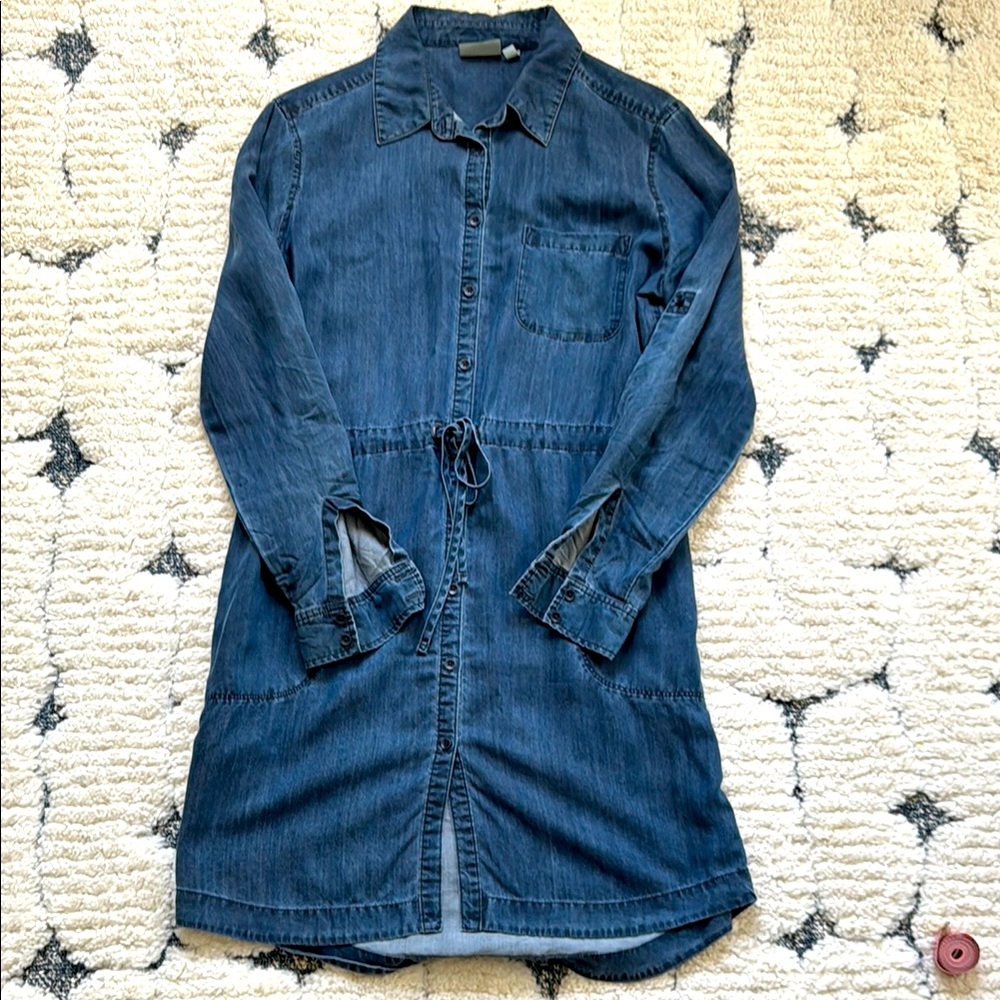 Athleta denim blue shirt dress